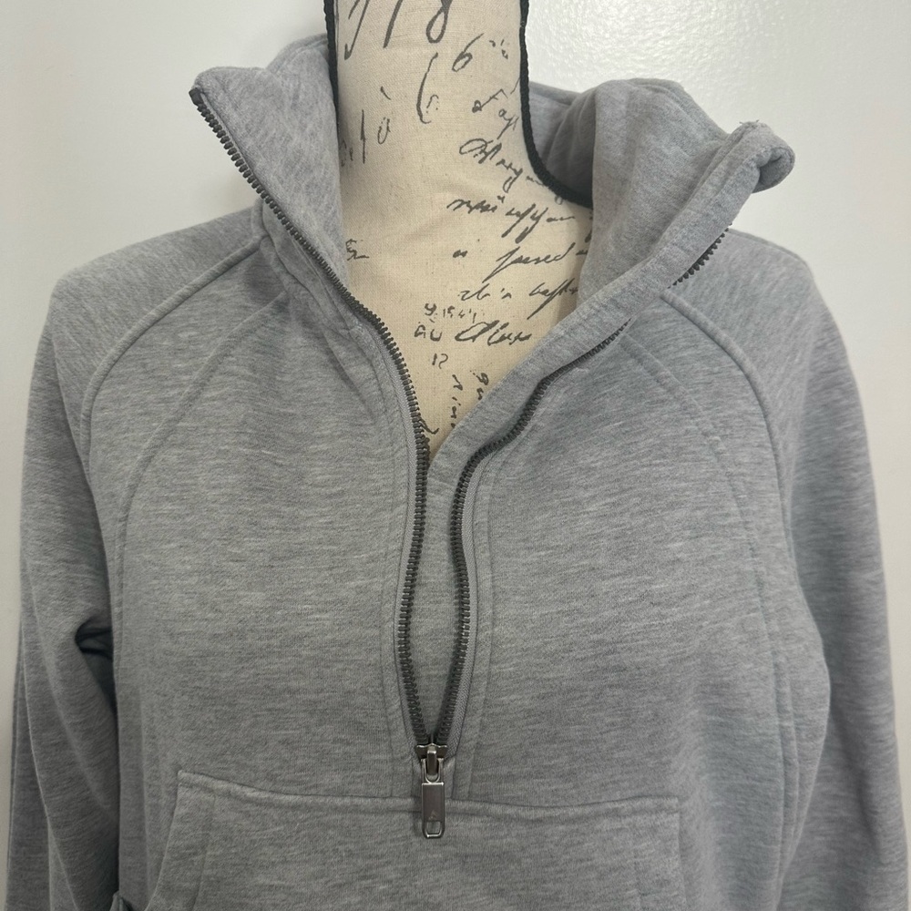The Gym People Womens’ Half Zip Pullover Fleece Stand Collar Cropped Sweatshirt - Picture 7 of 14
